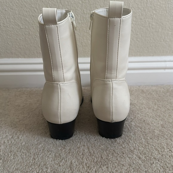 Glamorous Ankle western boots off white wide fit size US6/EU 37 - Picture 3 of 10